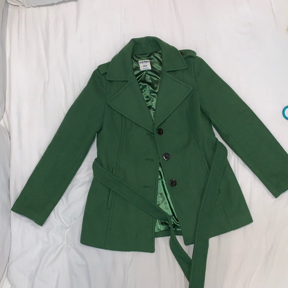 Green Wool Pea Coat